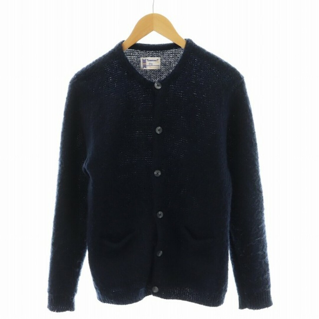 TOWNCRAFT Cardigan Crew Neck Mohair Blend S Navy AN40 Used  