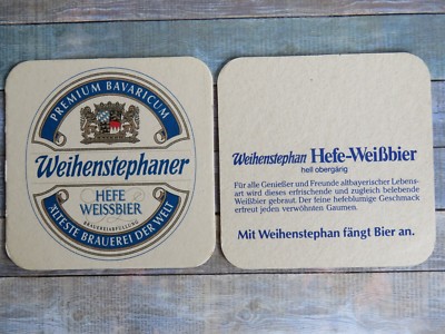 Beer Collectibe Coaster: WEIHENSTEPHANER Hefe-Weissbier ~ World's Oldest Brewery