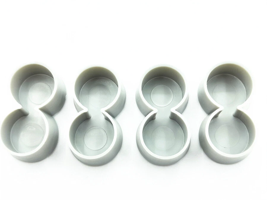 4Pcs Dual Double 1" Chair Table Leg Caps Cover For 50s Diner Kitchen Table Tip - Image 2 of 4