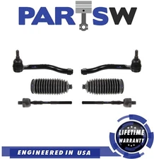 6 New Pc Steering Kit for Nissan Altima 2007-2013 Inner & Outer Tie Rod Ends