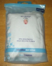 New Spa Sister Daily Essentials Microfiber Hair Turban Towel Ultra Absorbent 