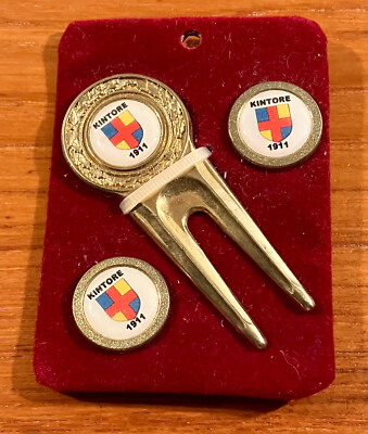 Kintore Golf Club 1911 (Scotland) Logo Golf Ball Markers & Divot Repair Tool Lot