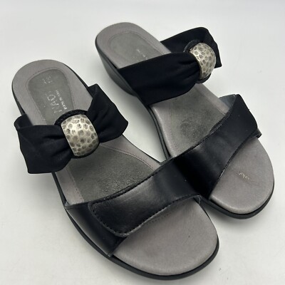 Naot Women's Pinotage Wedge Sandals Black 36 Adjustable