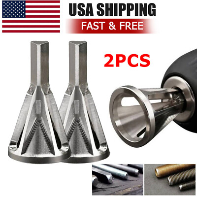 2PCS Deburring External Chamfer Tool Stainless Steel Remove Burr Tools Drill Bit