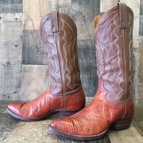 Justin bottes de cow boy exotiques teju en peau de lézard