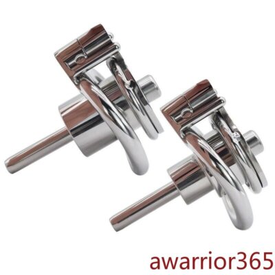 Stainless Steel Male Chastity Cage Men Flat Chastity Device Metal Lock Belt Ring