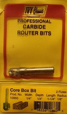 10860 IVY Classic 1/4" W, 1/8" Radius Carbide Core Box Router Bit (BN5)
