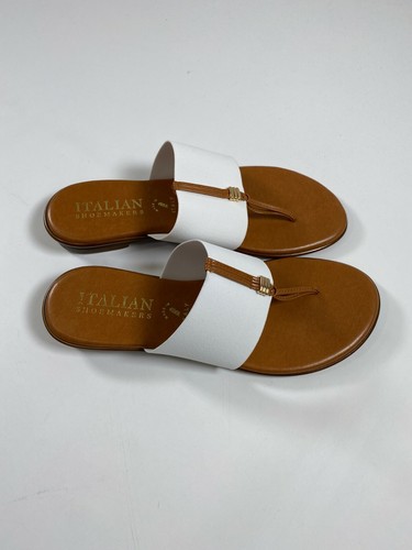 Italian Shoemakers White Afia Sandal Made in Italy NEW! NWT - Picture 2 of 8