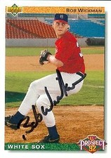 Bob Wickman autographed baseball card (Chicago White Sox) 1992 Upper Deck #76