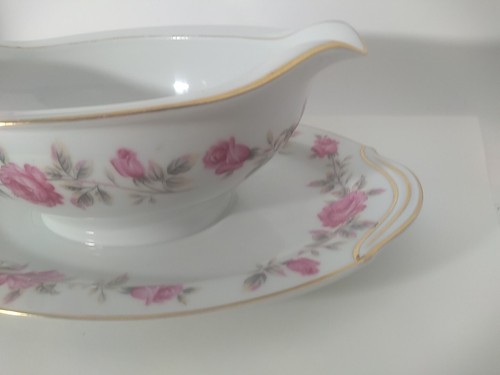 Vintage RC Nippon Toki Kaisha Pink Rose Floral Pattern Gravy Bowl - Picture 2 of 8
