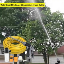 Hydro Jet High Pressure Power Washer Water Spray Gun Nozzle For Garden Car +Hose