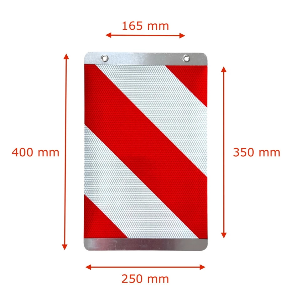 1x Set Ladebordwand Warnflaggen m. Halter Warnmarkierung Ladebühne Hebebühne LKW - Bild 2 von 4