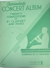 Clarinetist's Concert Album - Piano Accompaniment Only, 20 Compositions