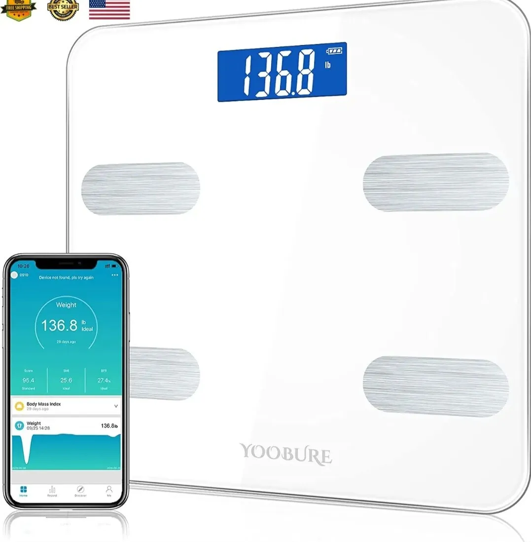 Weight Scale for Body Weight, Yoobure Smart Bathroom Scale Digital Weight  Scales