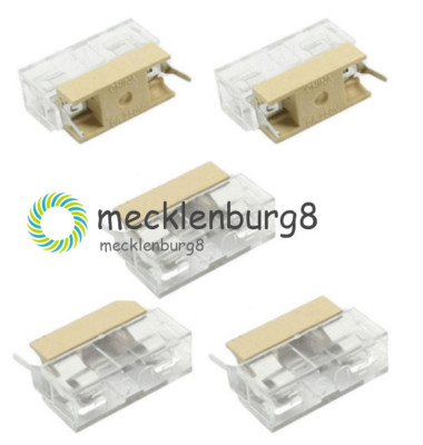 5PCS X Panel Mount PCB Fuse Holder Case With Cover For 5x20mm Fuse 250V 6A