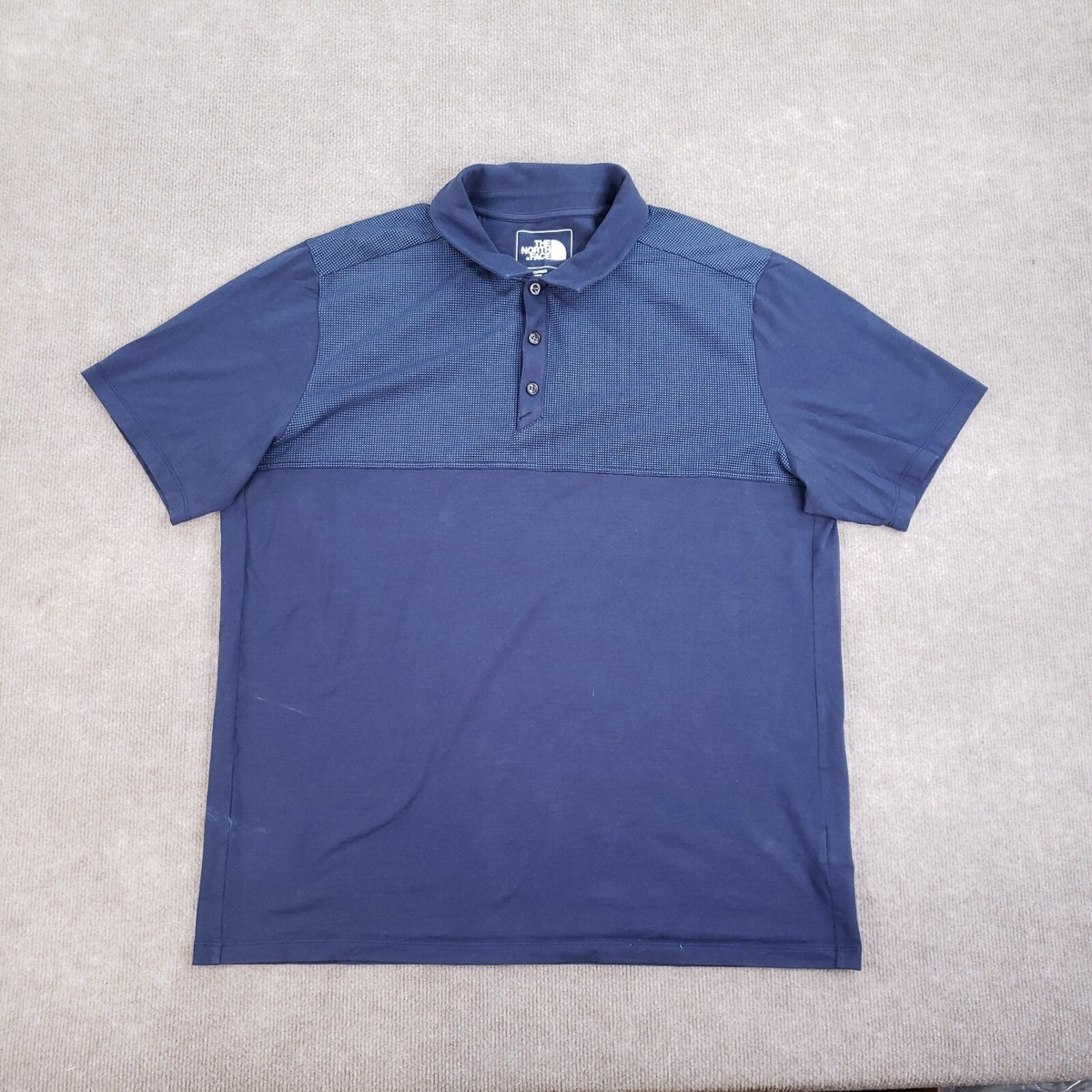 The North Face Polo Shirt Men Size XL Blue Short Sleeve