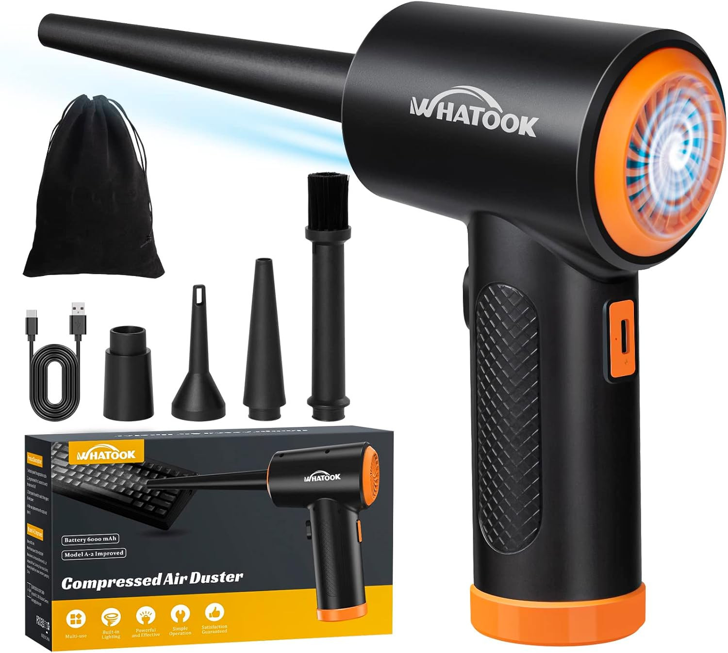 Air Duster Elettrico PC 60000 RPM | Soffiatore Professionale 3 Velocità