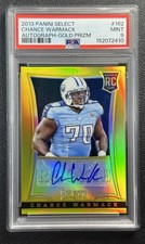 CHANCE WARMACK PSA 9 2013 PANINI SELECT #162 ROOKIE AUTO GOLD PRIZM RC 3/10