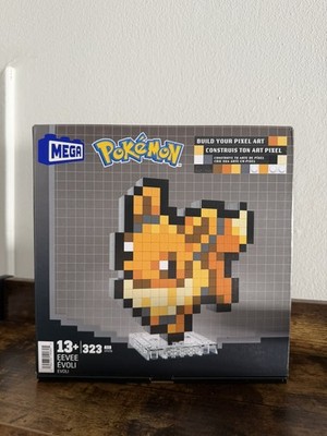 MEGA Pokemon Eevee 323 Piece Building Pixel Art Set Ages 13+, Brand New