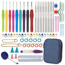 21Size Crochet Hooks Set for Arthritic Hands Ergonomic Grip Crochet Hook Set ...