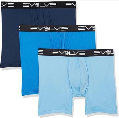EVOLVE by 2(X)ist 6  Cotton Boxer Brief 3 Pack -Large