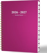 Monthly Planner 2026-27, Spiral Bound,8.5" x 11",Large Planner for School,office