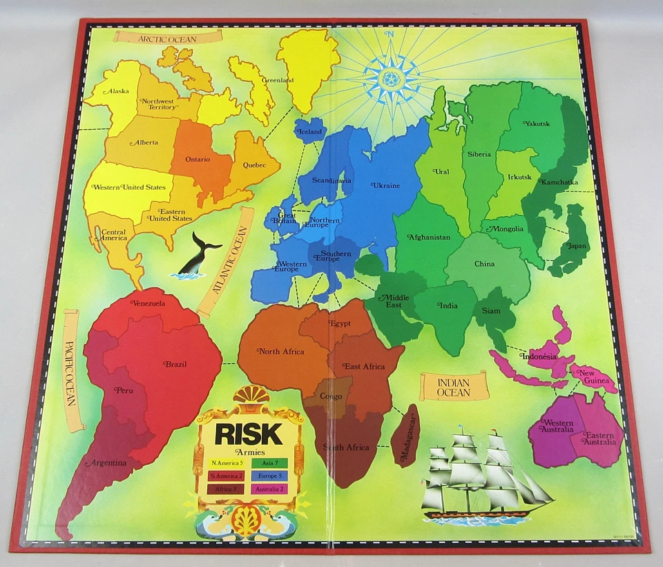 Vintage Original Risk Board Game Parker Brothers 1985 - Complete VGC - Image 2 of 4