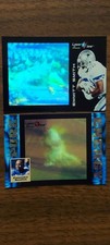 2 Emmitt Smith COWBOYS 1996 Laser View #4 & PURE ENERGY #31 Hologram NFL Cards