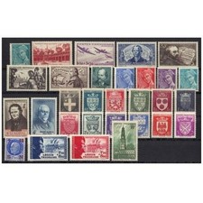 France Année 1942 30 timbres 538 au 567 Neuf sans Charnière Luxe.