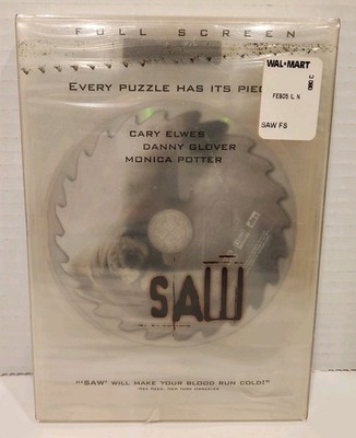 Saw DVD 2004 Full Screen Cary Elwes Danny Glover - Horror Movie NEW SEALED 