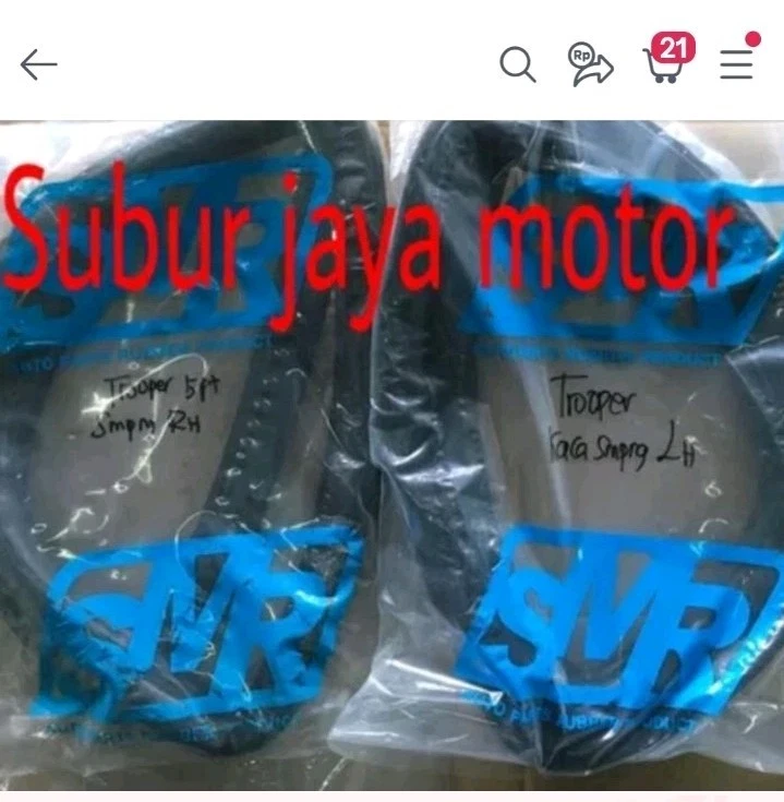 Rear windows seal rubber LEFT+RIGHT ISUZU Trooper 87-91 type 5 doors - Изображение 2 из 2