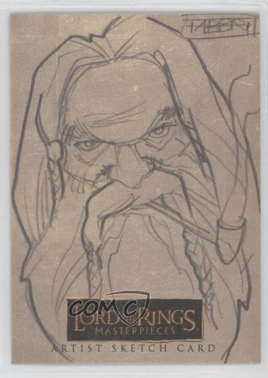 2006 Topps Lord of the Rings Masterpieces 1/1 Davide Fabbri Auto Sketch 0j7i