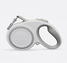 White Medium 360° Tangle-Free Retractable Anti-Slip Rubberized Dog Walking Leash