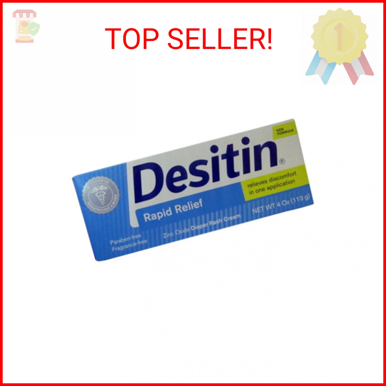 Desitin Rapid Relief Creamy Ointment, 4-Ounce Tube (Pack of 