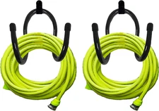 Pmsanzay 2 Pack Hose Hanger,Metal Hose Holder Wall Mount, Hook for Garden