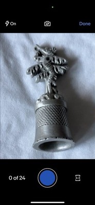 Leafy Dragon Pewter Souvenir Thimble