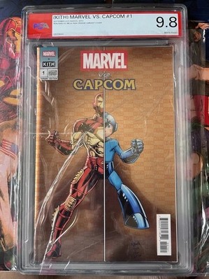 PSA 9.8 ORANGE COVER Marvel vs. Capcom #1 KITH Variant Iron Man Mega Man 2025
