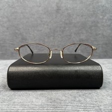 Anne Klein Vintage Oval Y2k Eyeglasses Bronze Metal Frames Italy K1028 49-19-130