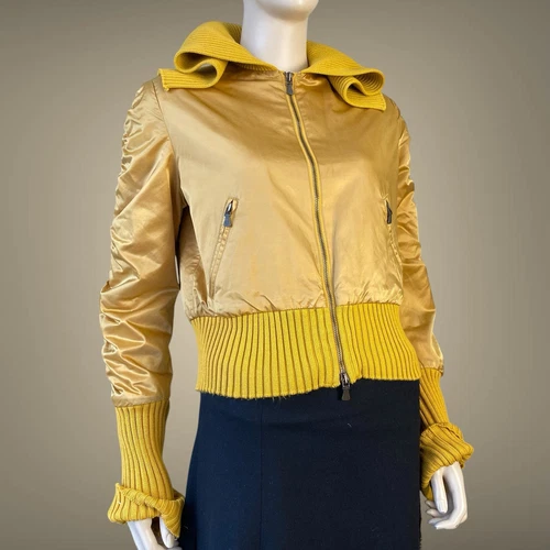 Versace Jeans Couture RARO Giubbotto Bomber Giallo Y2K Anni 2000 Taglia S M