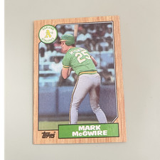 Topps 1987 Mark McGwire #366 Oakland Athletics Wood Parallel Baseball Card