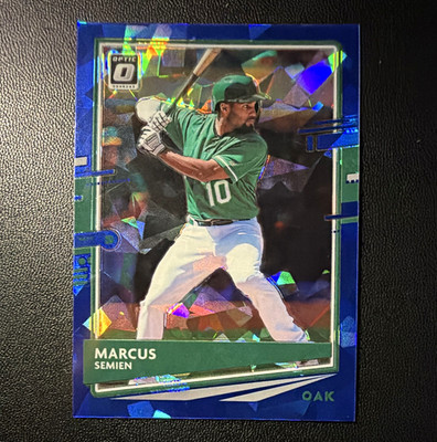 Panini 2020 Donruss Optic Marcus Semien Athletics Blue Velocity #117 2/7