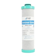 2.5 x 10" RV Water Filter Replaces FRE-10-GN Activated Carbon Block Push-Nipple