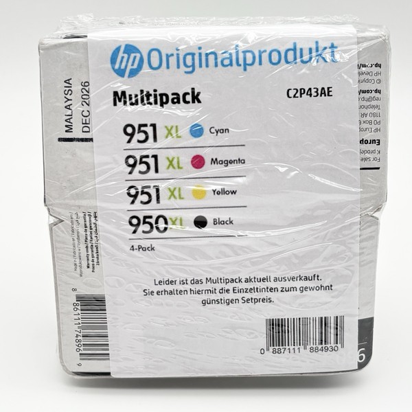 Original 4X HP 950XL 951XL Multipack Officejet PRO 4Er Set Topangebot - NEU OVP-image