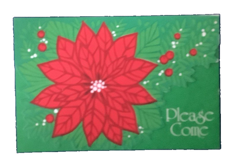 Vintage Hallmark Cards Christmas  Party Invitation 7 cards, 8 envelopes,
