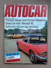 TRIUMPH STAG/CTROEN SM AUTOCAR MAGAZINE JUNE 10 1971 - Stag cover with road test