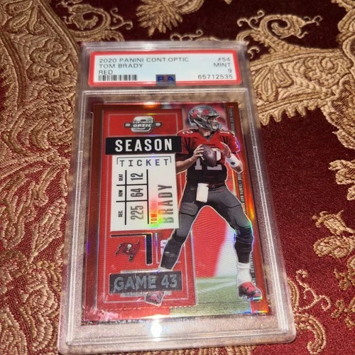 2020 Optic Tom Brady Red 74/125 PSA 9 Sick Color Match!