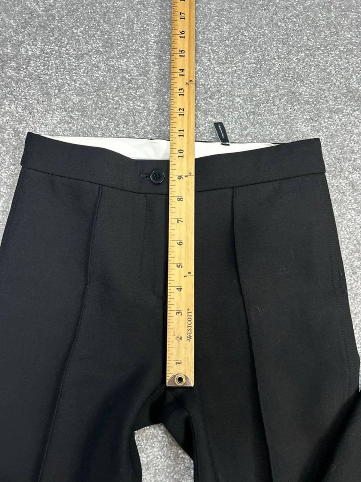 Pantalones Theory Cardinal para mujer 0 negros Canton Bistretch tiro medio plisados pierna acampanada Foto 4 de 4