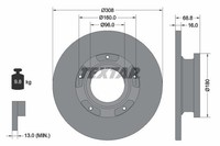 2X Textar Bremsscheibe 92273903 FüR Ford