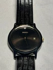RARE Seiko 34mm Black Men's Watch 7N39-0BP0 Japan Excellent Condition WORKING