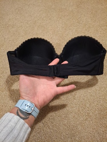 Women's Push Up Bra Lily of France Gel Touch Strapless With Lace Accent 36B - Picture 20 of 20